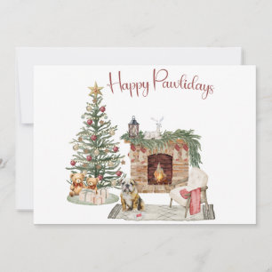 Glad Pawlidays Hunddesign - Engelsk Bulldog Julkort