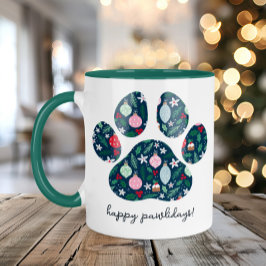 Glad Pawlidays Jul Hund Älskare Kaffe Mugg