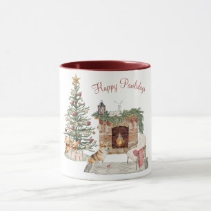 Glad Pawlidays Jul Hund - Corgi Mugg