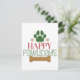 Glad Pawlidays Julkort