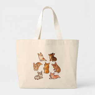Glad Pembroke Welsh Corgi Hundälskare Konst Jumbo Tygkasse