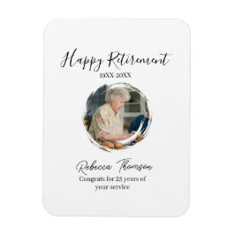 Glad pensionär år namn cirkel foto pensionerad magnet