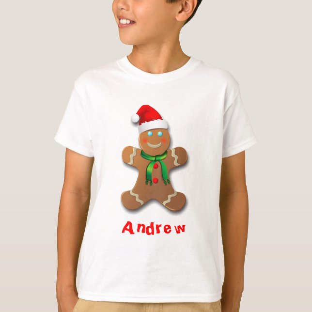 Glad pepparkaksgubbe tee shirt (Framsida)