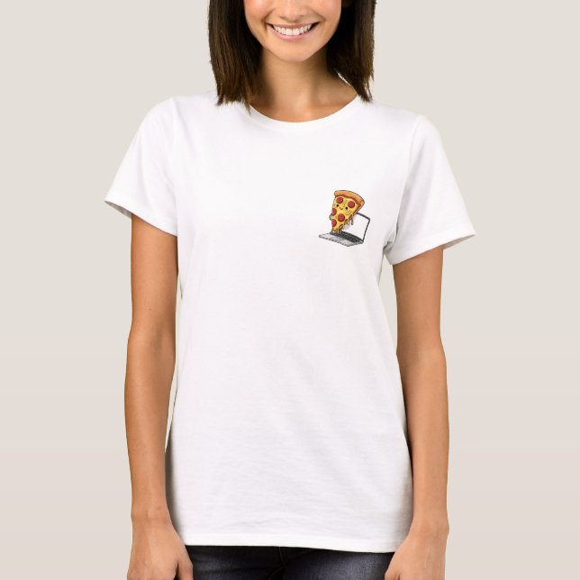 Glad Pepperoni Pizzabit Surfing T Shirt (Framsida)