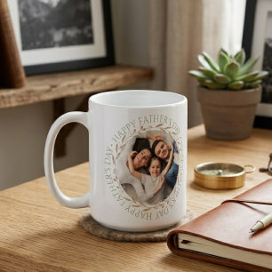 Glad personlig fadersdagsmugg med foto kaffemugg