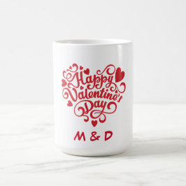 Glad Personlig på Alla hjärtans dag Monogram Magisk Mugg