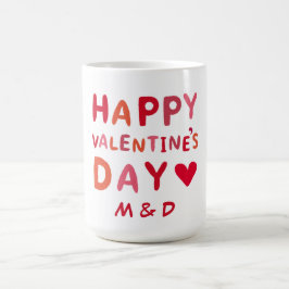 Glad Personlig på Alla hjärtans dag Monogram Magisk Mugg