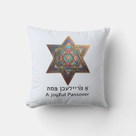 Glad Pesach Davidsstjärna Kudde