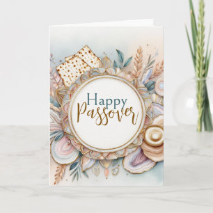 Glad Pesach Seder Rosa Beige Agat Mermorsten Kort