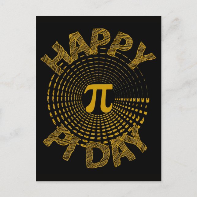 Glad Pi-dagen 2026 Math Nerd-firande Helg Vykort (Framsida)