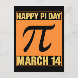 Glad Pi-dagen 2026 Math Nerd-firande Helg Vykort