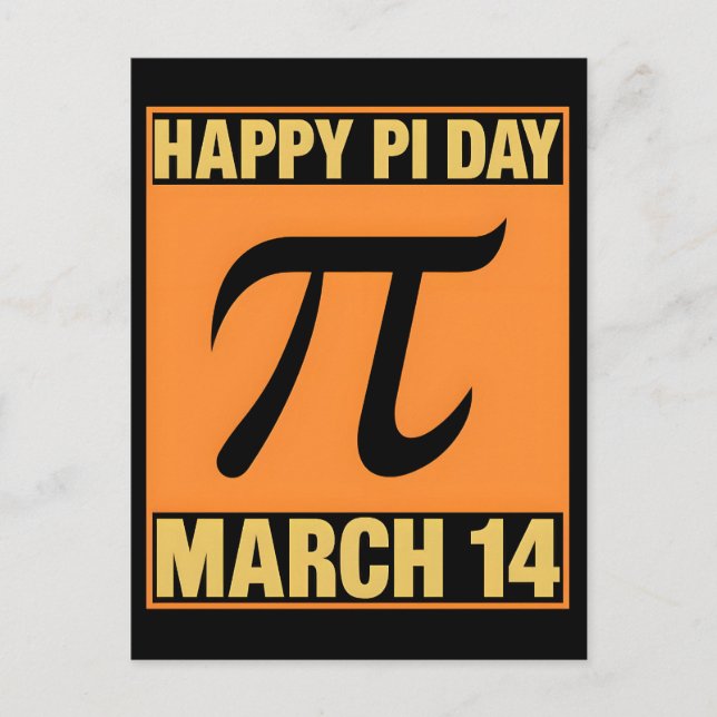 Glad Pi-dagen 2026 Math Nerd-firande Helg Vykort (Framsida)