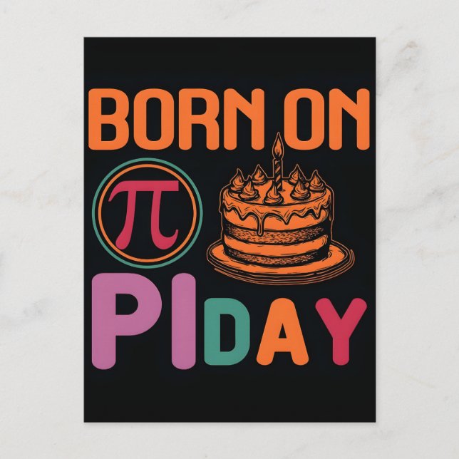 Glad Pi-dagen 2026 Math Nerd-firande Helg Vykort (Framsida)