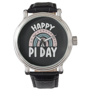 Glad Pi-dagen Boho Regnbåge Matte Matematiker Armbandsur