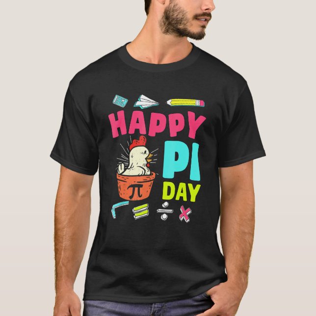 Glad Pi-dagen Kyckling Pot Pi Matematiklärare Kid  T Shirt (Framsida)