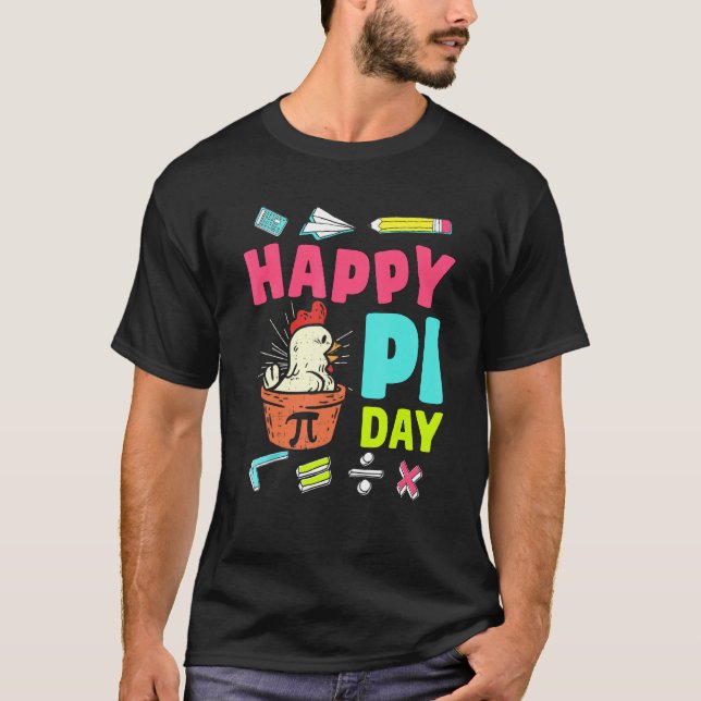Glad Pi-dagen Kyckling Pot Pi Matematiklärare Kid  T Shirt (Framsida)