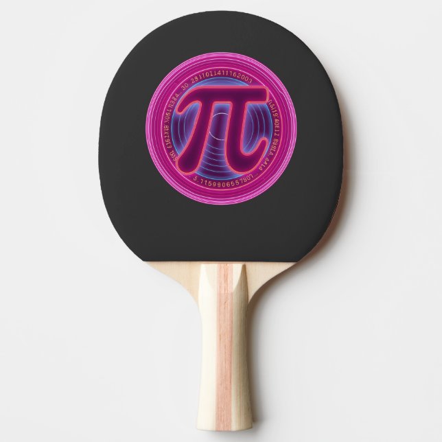 Glad Pi-dagen Matematiklärarpresent lysande färger Pingisracket (Framsidan)