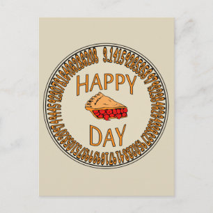 Glad PI-dagen med Pi-slice Vykort