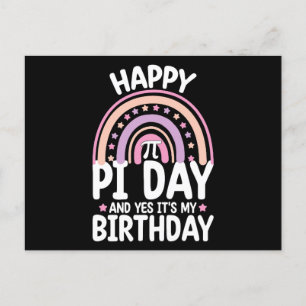 Glad Pi-dagen Och Ja Det Är Min Födelsedag Matemat Vykort