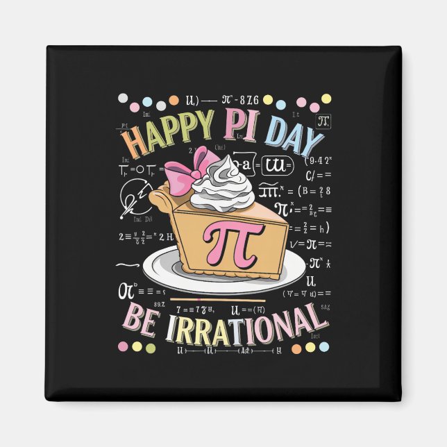 Glad Pi-dagen Rollig Matematik Coach Lärare Pi-dag Magnet (Framsidan)