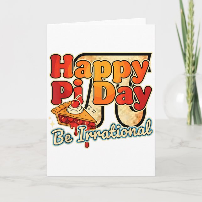 Glad Pi-dagen Var Irrationell Pi Nummer Symbol Paj Kort (Framsida)