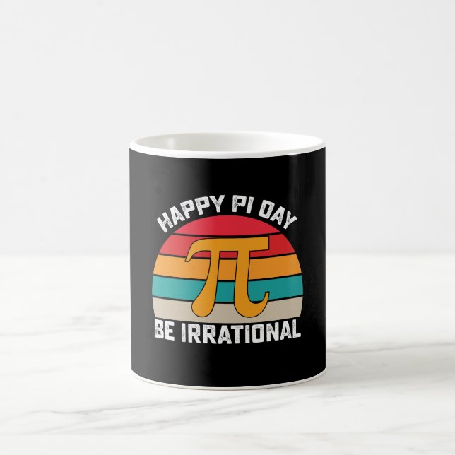Glad Pi-dagen Var Irrationell Rolig Matematik Vint Kaffemugg (Center)