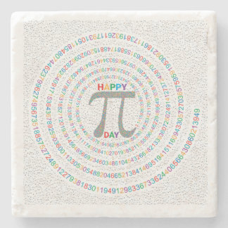 Glad Pi-dagsaffisch – Modern matematik väggkonst – Stenunderlägg