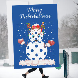 Glad pickleballjul Pickleball-fan Julkort