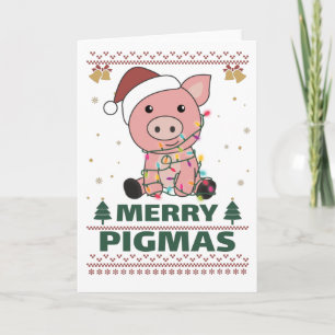 Glad Pigmas Rolig Gris Jul Pun Kort