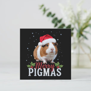 Glad Pigmas Rolig Marsvin Jul Santa Xmas Julkort