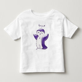Glad Pingvin Violett T-shirt för småbarn