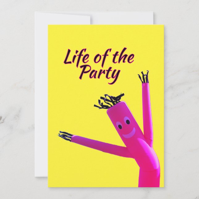 Glad Pink Party Liv  Inbjudningar (Framsida)