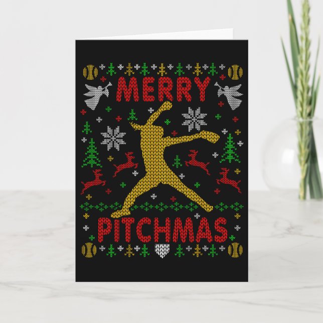 Glad Pitchmas Snabbpitch Softboll Pitcher Ful Chri Kort (Framsida)