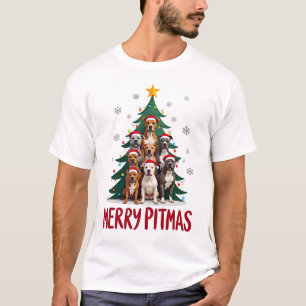 Glad Pitmas Pitbull Hund Ful Jul Sweater Tr T Shirt