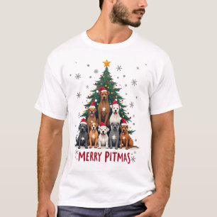 Glad Pitmas Pitbull Hund Fula Jultröja Tr T Shirt