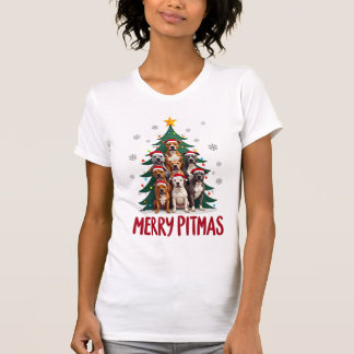Glad Pitmas Pitbull Hund Fula Jultröja Tr T Shirt