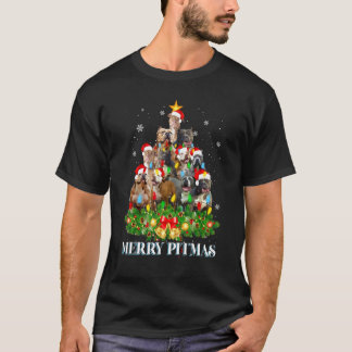 Glad Pitmas Pitbull Hund Fula Jultröjor Tr T Shirt