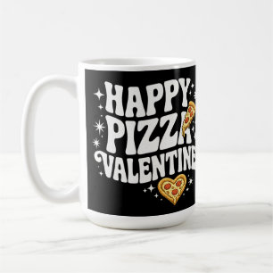Glad Pizza Alla Hjärtans Dag Rolig Pizza Kärleksde Kaffemugg