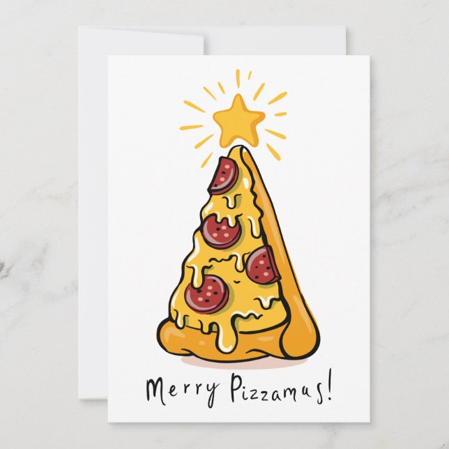 Glad Pizzamas - En Festlig Smula Glädje! Julkort (Framsida)