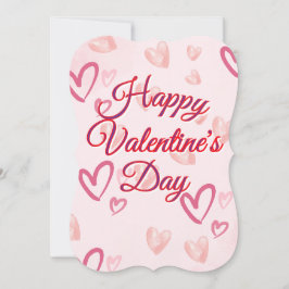 Glad platta kort på Alla hjärtans dag