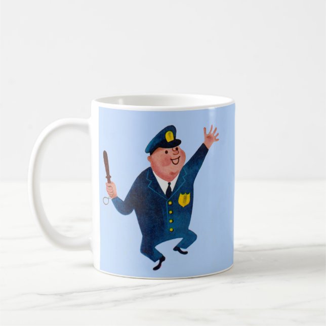 glad polis kaffemugg (Vänster)