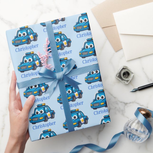 Glad polisbil, Personlig småbarns- Presentpapper (Gifting)