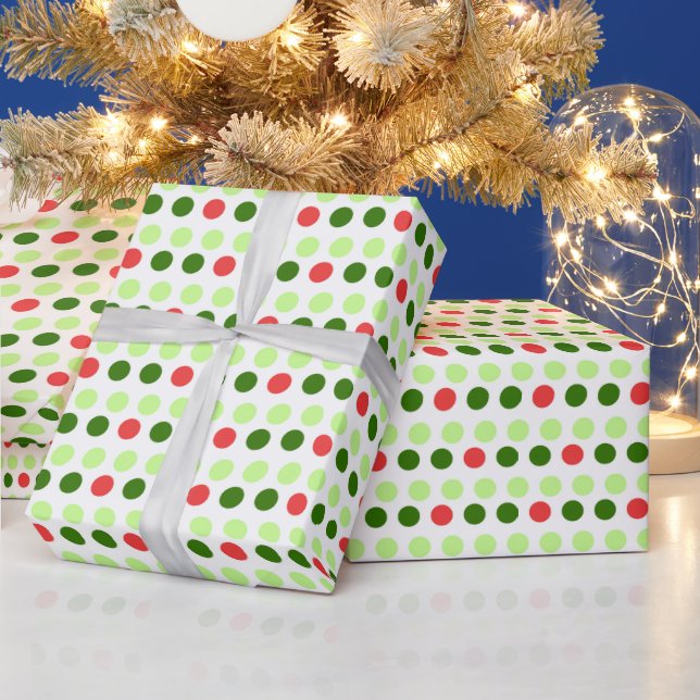 Glad Polka Dot Jul Presentpapper (Helgdagar)