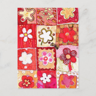 Glad Postkort Blommor Vykort