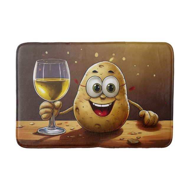 Glad Potatis Ansikte  Badrumsmatta (Framsidan)