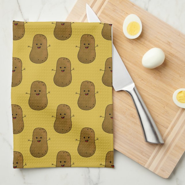 Glad Potatis Kökshandduk (Vikt i Fjärdedel)