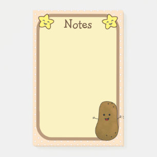 Glad Potatis Och Stjärnor Post-it Block