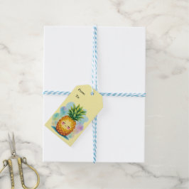 Glad presentetikett med ananas