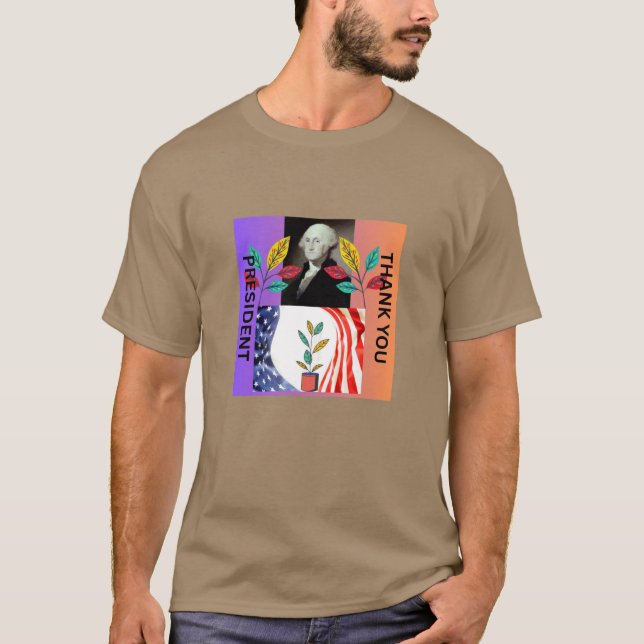 GLAD PRESIDENTDAG I AMERIKA T SHIRT (Framsida)