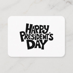 Glad Presidentens dag Classic Visitkort